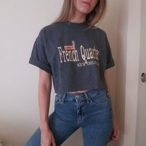 Vintage French Quarter Louisiana Crop TShirt